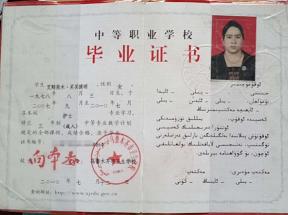 新疆中專畢業證樣本、圖片及補辦流程