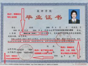 新版技工、技師學院畢業(yè)證樣本